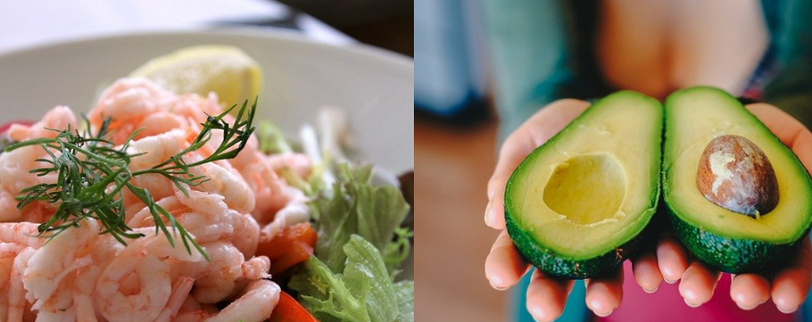 Avocats farcies aux crevettes de Matane et mangue (Lucie)