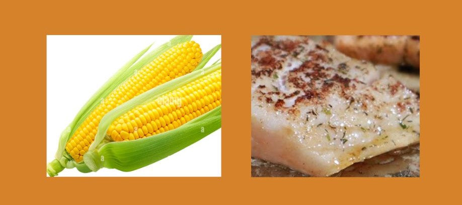 Mais et papillotes de poisson nature