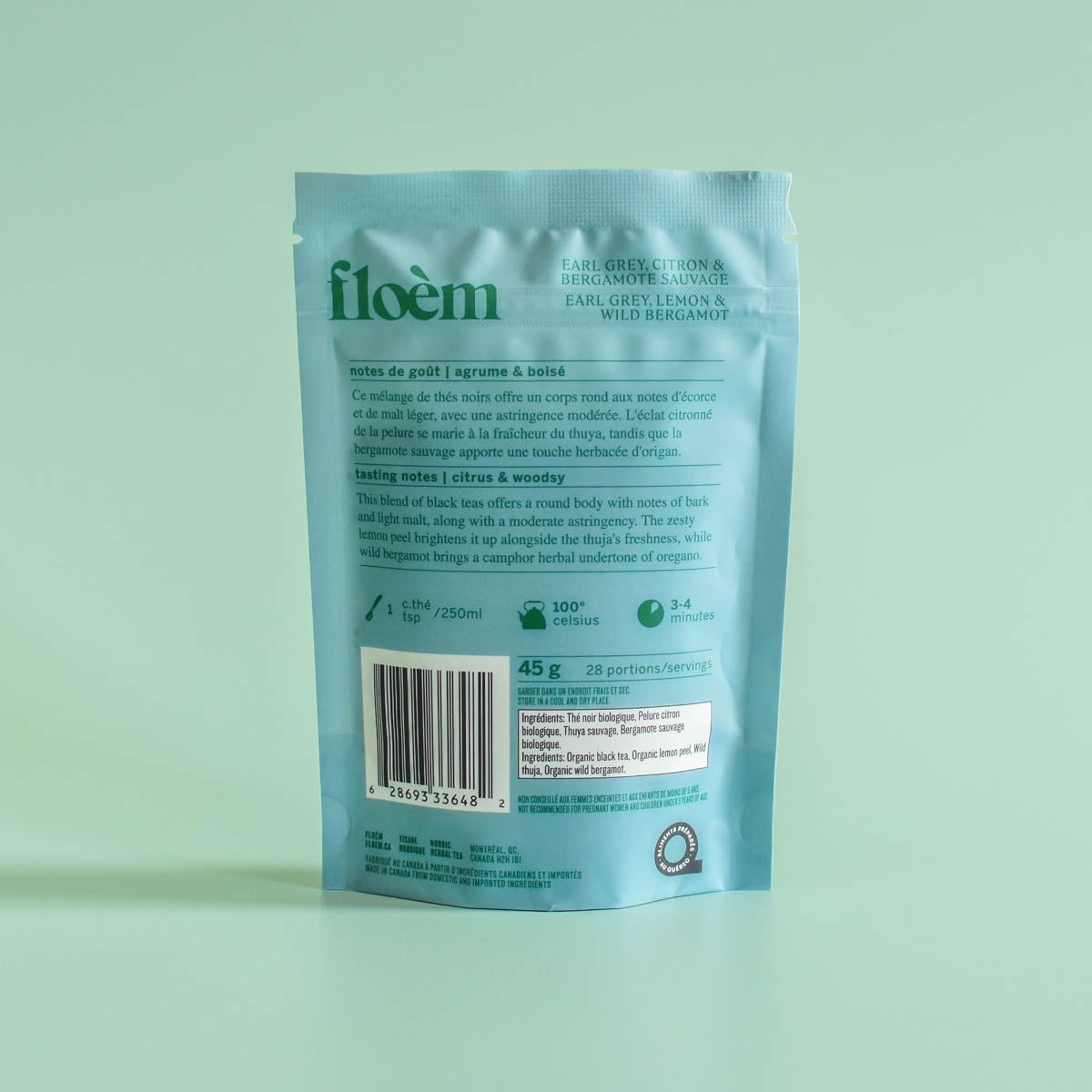 Thé en vrac - Thé noir Earl Grey, Citron & Bergamote sauvage